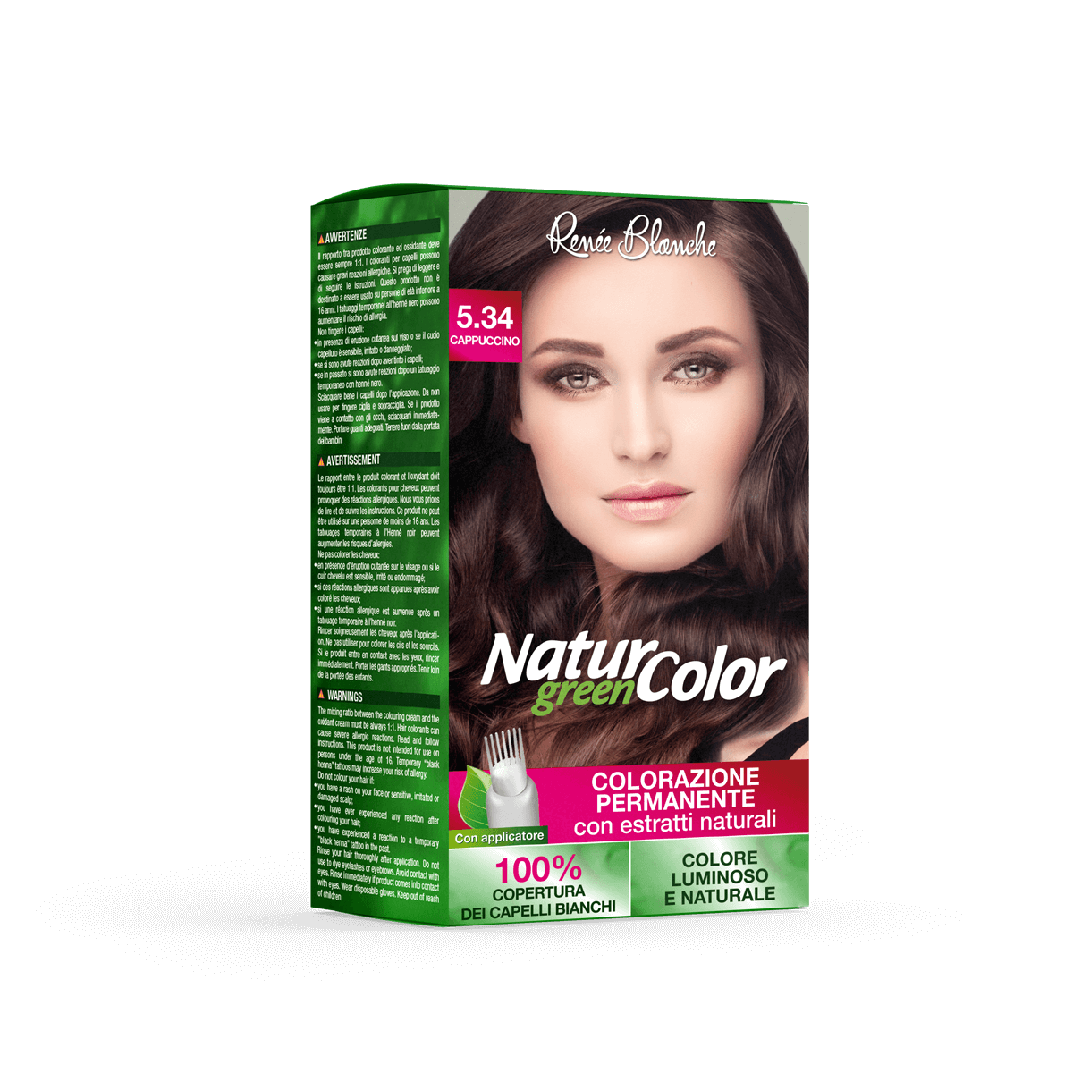 Natur Color green colorazione permanente 5.34 (cappuccino)