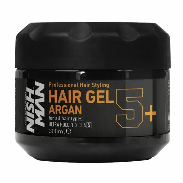 Nishman hair styling gel ultra hold argan 5+ 300ML