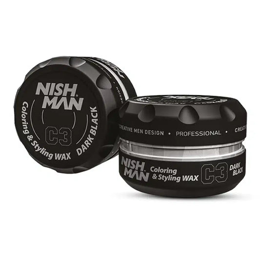 Nishman coloring & styling wax dark black 100ML C3