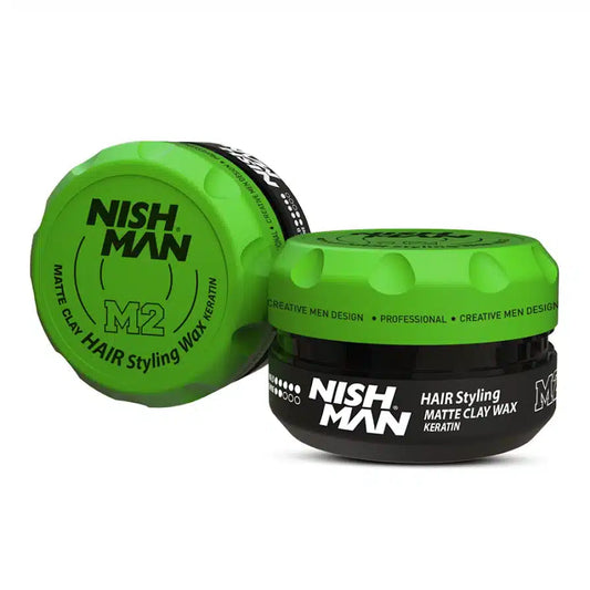 NISHMAN MATTE CLAY HAIR STYLING WAX KERATIN M2 100ML