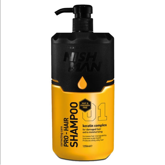 Nishman pro-hair shampoo 01 keratin complex – 1250ml