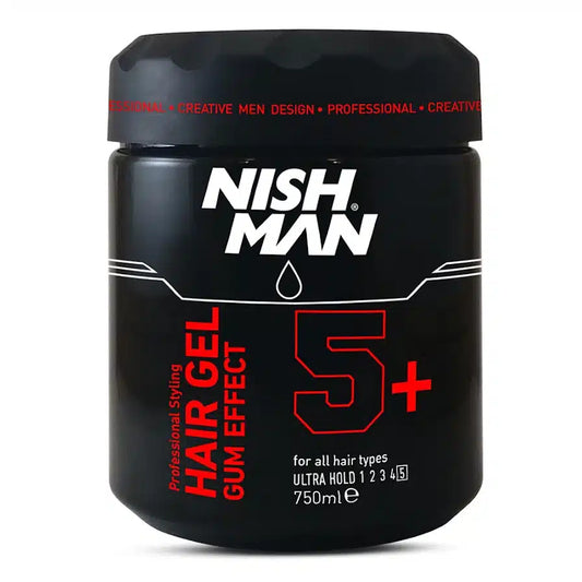 Nishman ultra strong gum effect hair gel 5+ 750ML