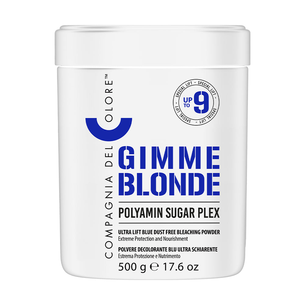 Compagnia del colore gimme blonde polvere decolorante blu ultra schiarente 500g.